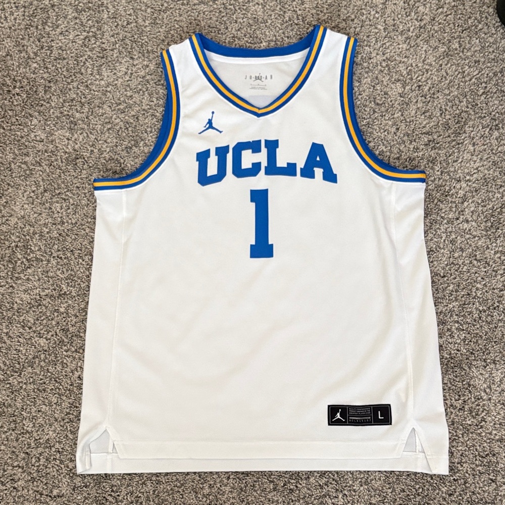 Jordan White UCLA #1 Basketball Jersey with Blue & Gold Trim